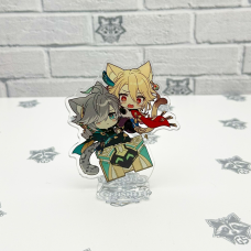Акрилова колекційна фігурка Chibi Геншин Імпакт - Genshin Impact Кавех і Аль-Хайтам 10 см