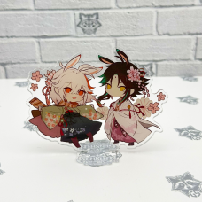 Акрилова колекційна фігурка Chibi Геншин Імпакт - Genshin Impact Сяо та Кадзуха 10 см