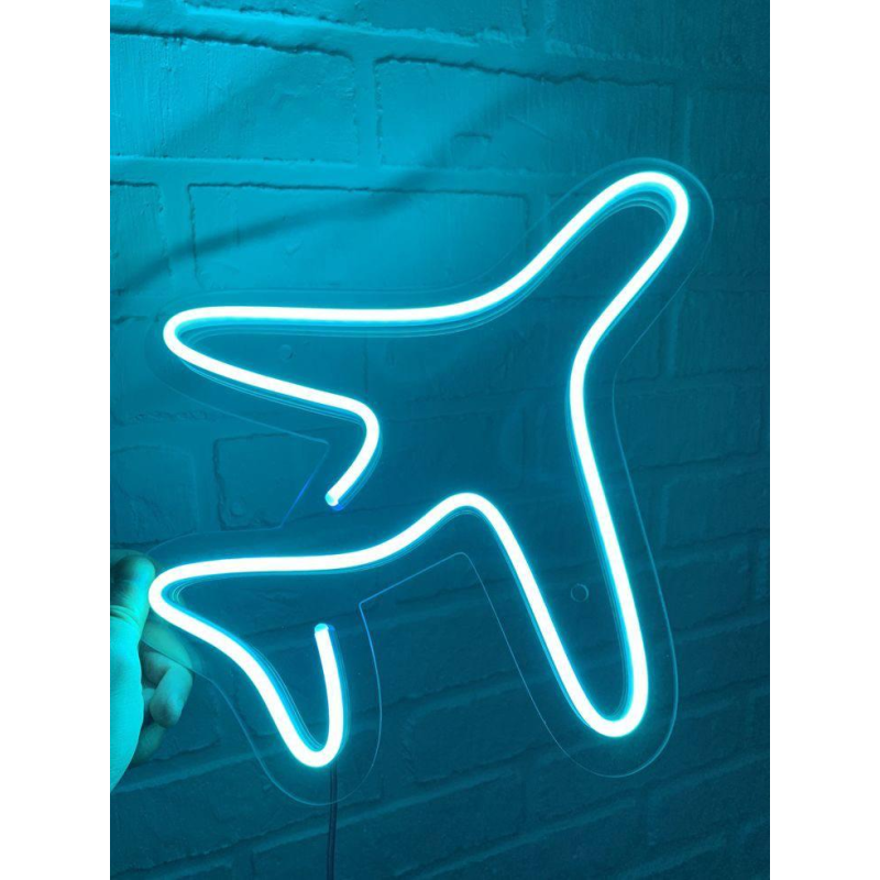 Неонова вивіска Neon Sign «Літак» 20х19см