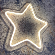 Неонова LED вивіска NeonSignDecor “Зірка“ 30x28 см + диммер для регулювання яскравості у ПОДАРУНОК!