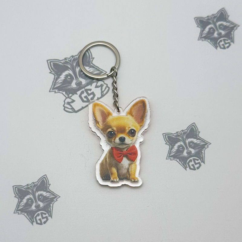 Брелок з Акрилу Чихуахуа Брелок з Акрилу Чихуахуа