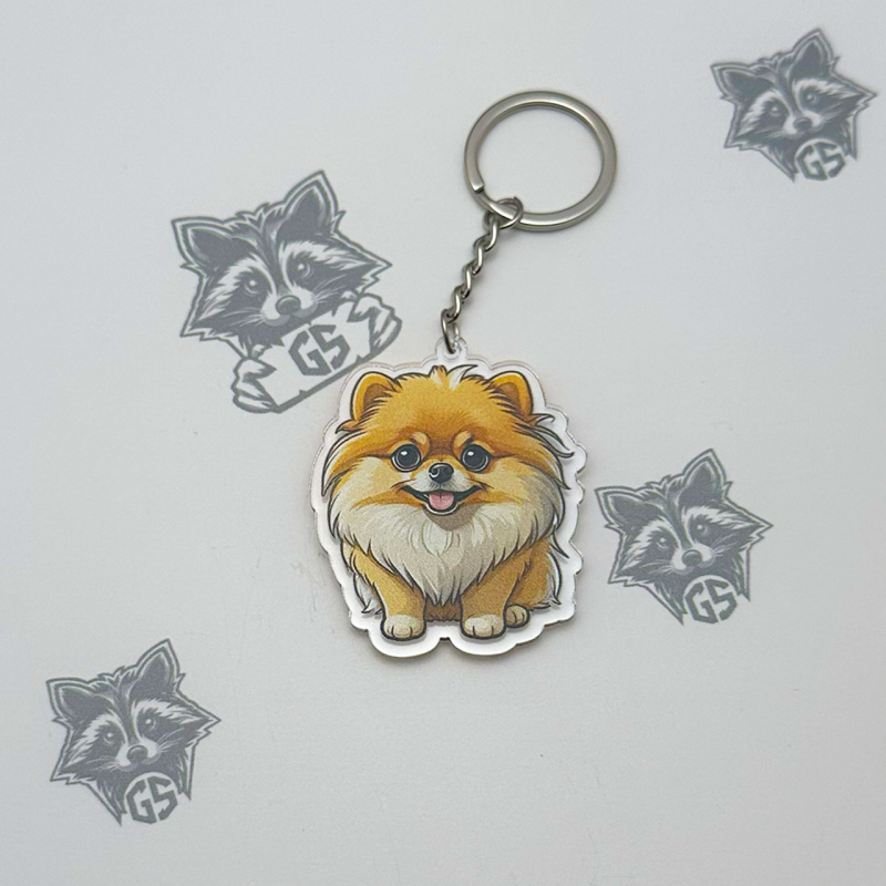 Брелок з Акрилу Померанський шпіц