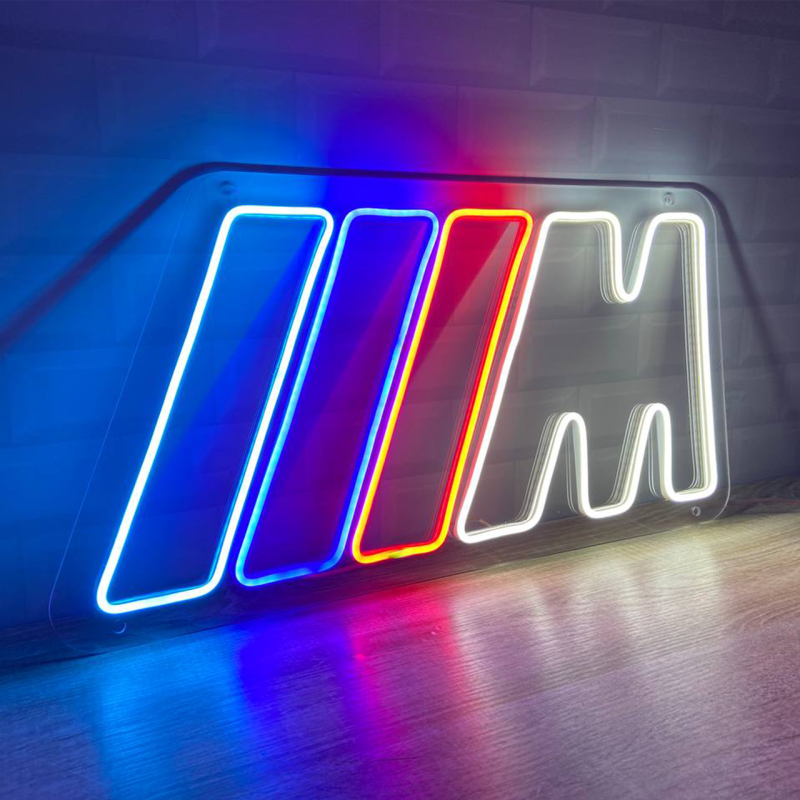 Неонова led вивіска neonflexglow bmw m 67х35 см + диммер для регулювання яскравості у подарунок