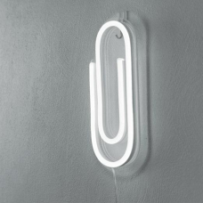 Неонова led вивіска «Скрепка» neoflexglow 30x10 см + диммер у подарунок!