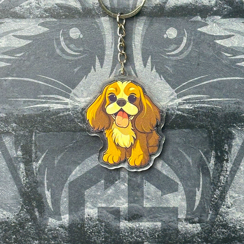 Брелок з Акрилу Кінг Чарльз спанієль