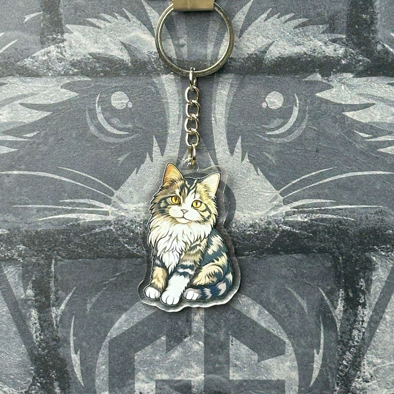 Брелок з Акрилу Кіт 3