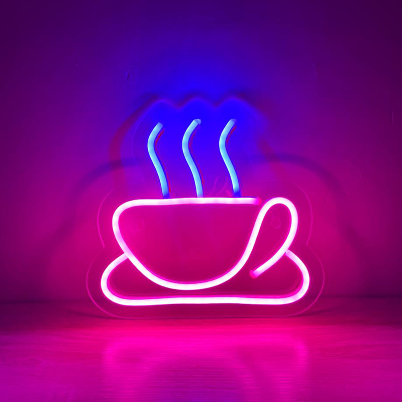 Неонова led вивіска  кава «coffe» neoflexglow 22x20 см + диммер у подарунок!