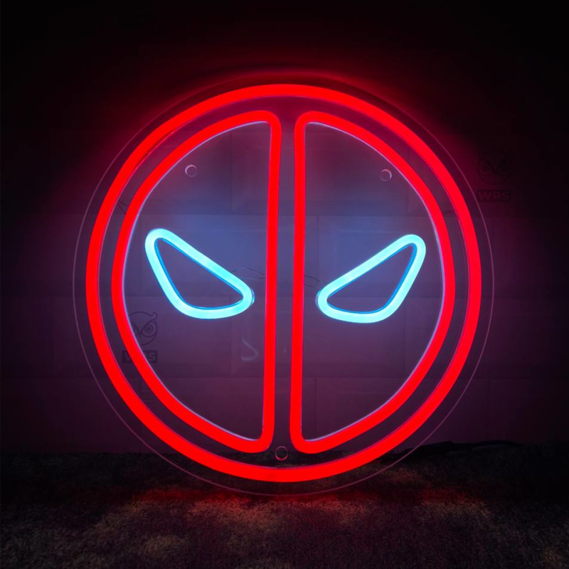 Неонова led вивіска neonflexglow Дедпул 33х33см
