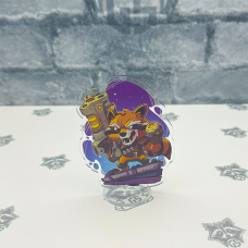 Акрилова колекційна фігурка Чібі Chibi Вартові Галактики Ракета 10 cм