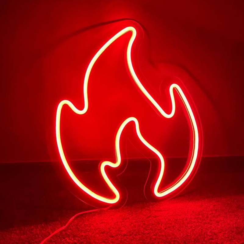 Неонова вивіска neonflexglow Вогонь  30х40 см