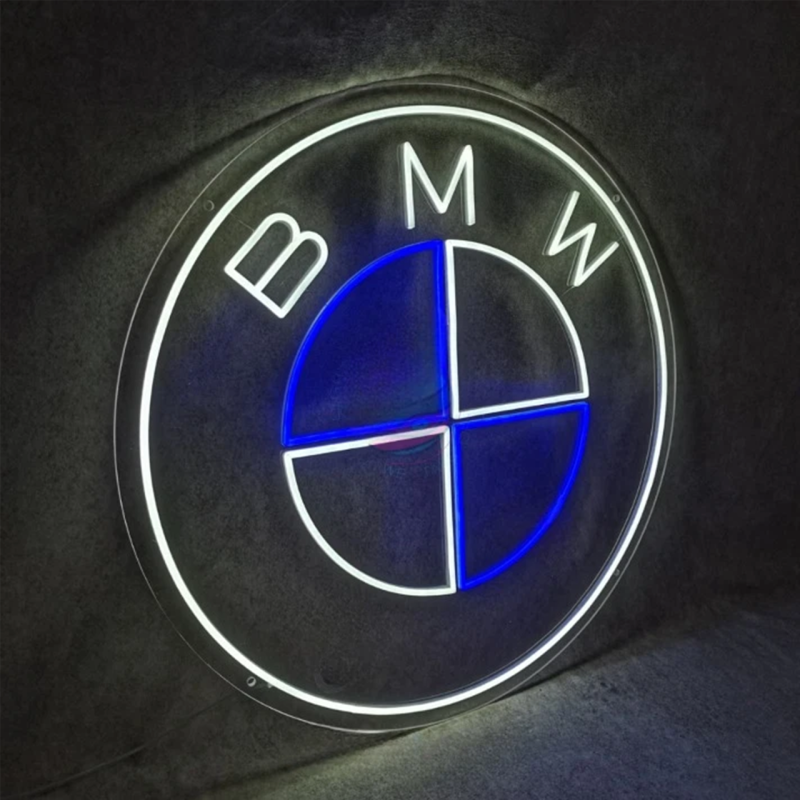 Неонова LED вивіска BMW 45см – Світильник із логотипом БМВ 45см neonflexglow