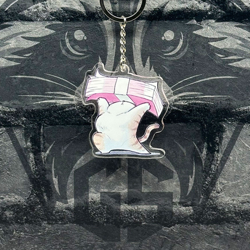 Брелок з Акрилу Котик з грошима