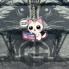 Брелок з Акрилу Котик з гаманцем