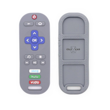 Силіконовий гризунок Пульт прорізувач для зубів Cheeks сірий