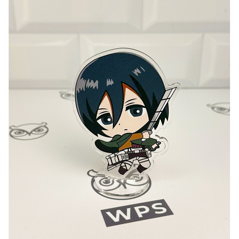 Акрилова колекційна фігурка Чібі Chibi Атака титанів Мікаса Аккерман 10 см