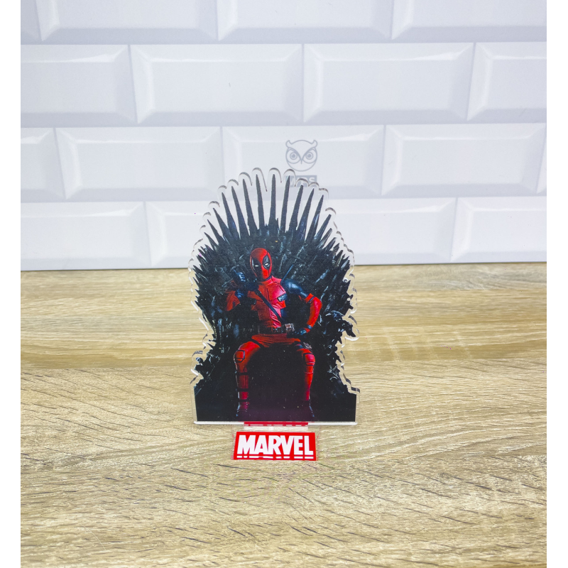 Акрилова колекційна фігурка Marvel Дедпул Deadpool Залізний трон 15 см
