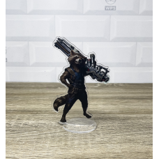 Акрилова колекційна фігурка Вартові Галактики Єнот Ракета Rocket Raccoon 15 см