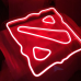 Неонова LED вивіска DOTA 2 40х40 см – Світильник Dota 2 | Подарунок для геймера | Neon Flex Glow