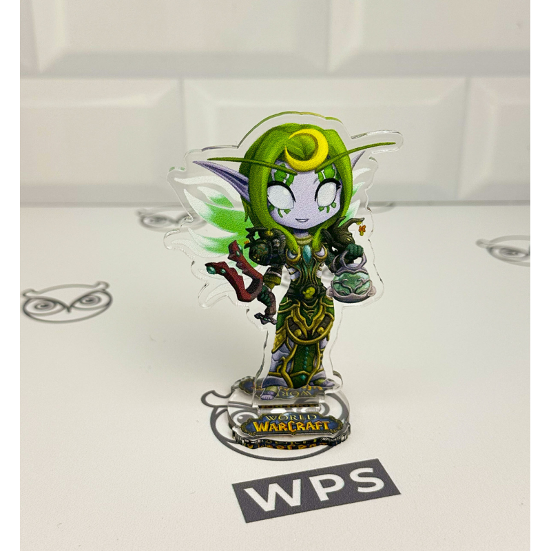 Акрилова колекційна фігурка World of Warcraft Чібі Chibi Нічна Ельфійка Друїд 10 см