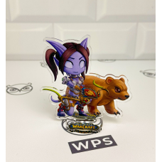 Акрилова колекційна фігурка World of Warcraft Чібі Chibi Нічна ельфійка 1 10 см