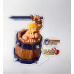 Акрилова колекційна фігурка Clash of Clans, Clash Royale Персонаж Варвар у бочці 15 см