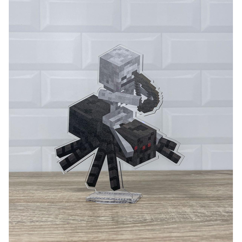 Акрилова колекційна фігурка Minecraft Майнкрафт Скелет на пауке 15 см Акрилова колекційна фігурка Minecraft Майнкрафт Скелет на пауке 15 см