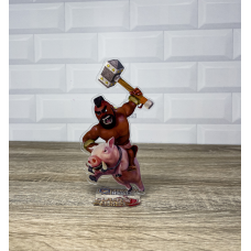 Акрилова колекційна фігурка Clash of Clans, Clash Royale Персонаж Вершник на кабані 15 см