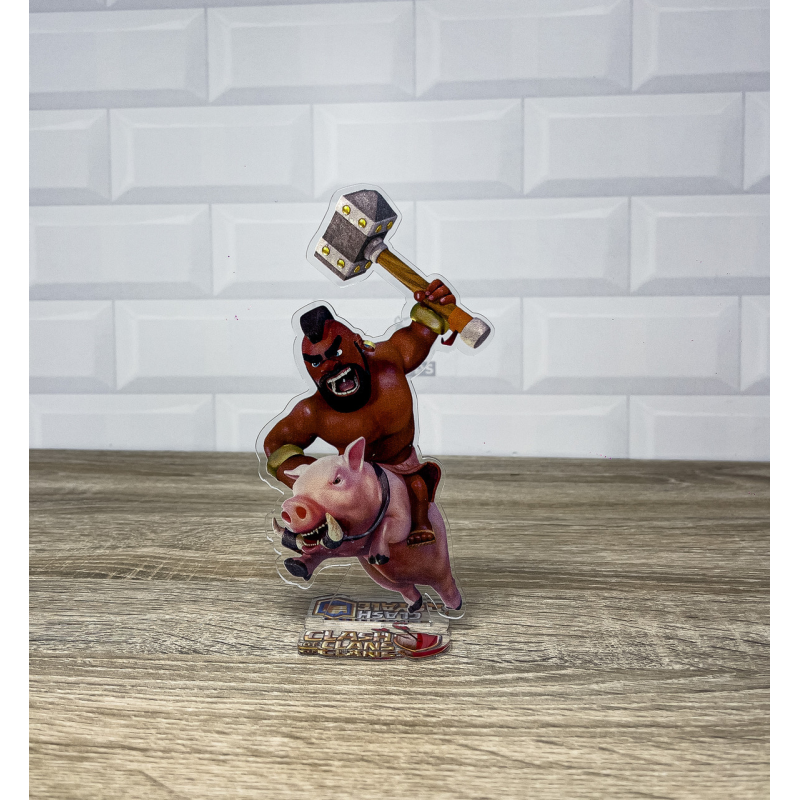 Акрилова колекційна фігурка Clash of Clans, Clash Royale Персонаж Вершник на кабані 15 см