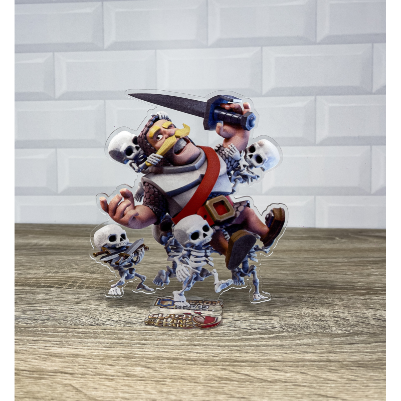 Акрилова колекційна фігурка Clash of Clans, Clash Royale Персонаж Армія скелетів та Лицар 15 см