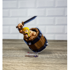 Акрилова колекційна фігурка Clash of Clans, Clash Royale Персонаж Варвар у бочці 15 см