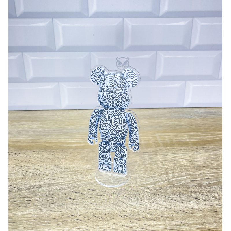 Акрилова колекційна фігурка Bearbrick Keith Haring