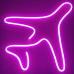 Неонова вивіска Neon Sign «Літак» 20х19см