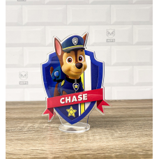 Акрилова колекційна фігурка Щенячий Патруль Гонщик Чейз 15 см