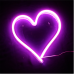 Неонова led вивіска neonflexglow «рожеве серце кохання» 30х35 см