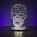 Акриловий світильник - нічник Череп 3D 15x10см