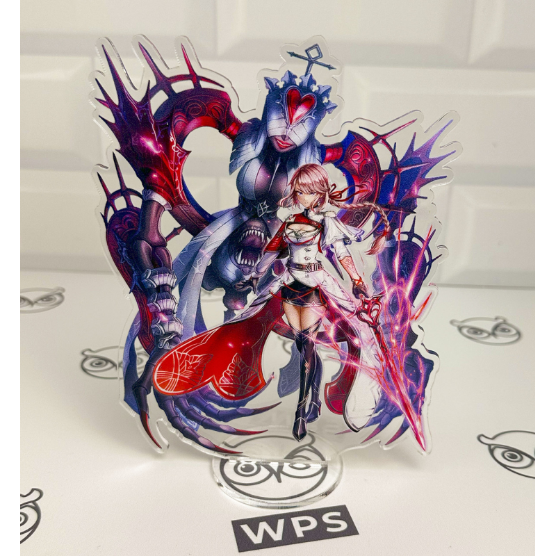 Акрилова колекційна фігурка Аніме Проект Біла Кішка, Руж 15 см