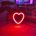 Неонова led вивіска на підставці neonflexglow Серце 15см