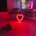 Неонова led вивіска на підставці neonflexglow Серце 15см