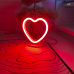 Неонова led вивіска на підставці neonflexglow Серце 15см