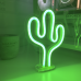 Неонова led вивіска на підставці neonflexglow Кактус 15см