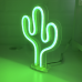 Неонова led вивіска на підставці neonflexglow Кактус 15см