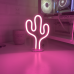 Неонова led вивіска на підставці neonflexglow Кактус 15см