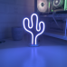 Неонова led вивіска на підставці neonflexglow Кактус 15см