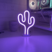Неонова led вивіска на підставці neonflexglow Кактус 15см