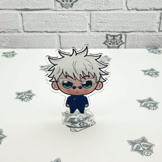 Акрилова колекційна фігурка Chibi Аниме: Магиічна битва/Jujutsu Kaisen (Сатору Годжо, GoJo Satoru) 10см