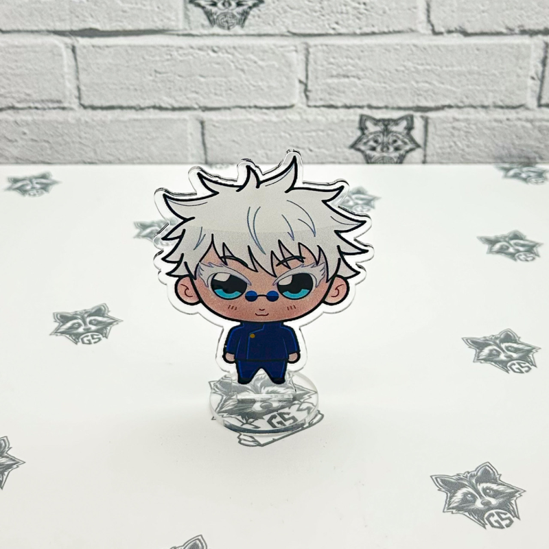 Акрилова колекційна фігурка Chibi Аниме: Магиічна битва/Jujutsu Kaisen (Сатору Годжо, GoJo Satoru) 10см