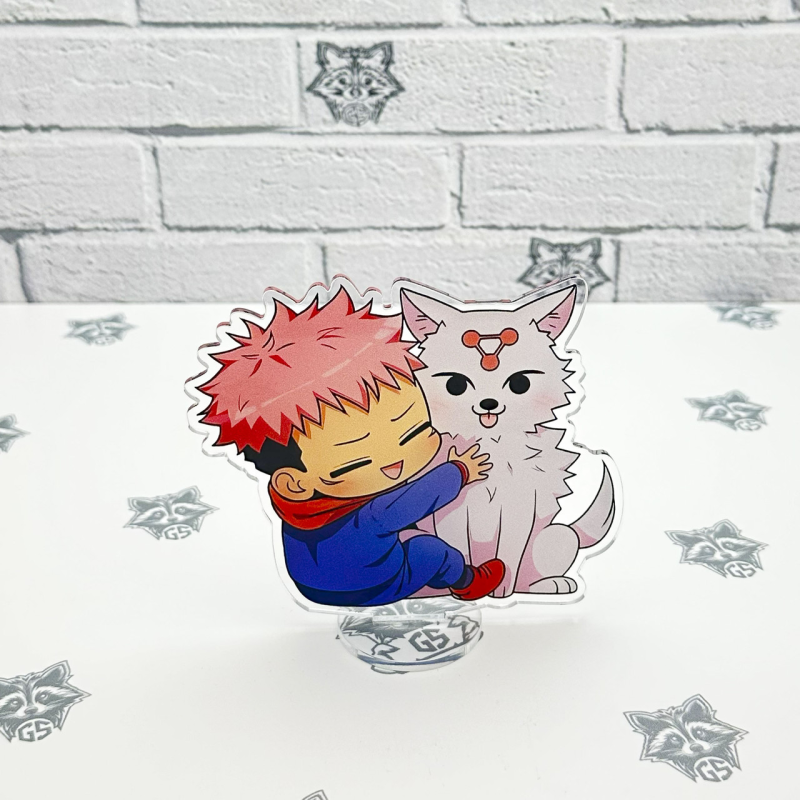 Акрилова колекційна фігурка Chibi Аниме: Магиічна битва/Jujutsu Kaisen (Ітадорі Юдзі, Itadori Yuji) 10см