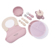 Набір силіконового дитячого посуду для прикорму на присосках із харчового силікону Кактус з навчальними ложками рожевий