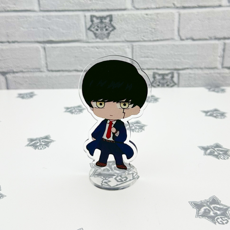 Акрилова колекційна фігурка Чібі Chibi Аніме Магія та м“язи Меш Берндед 10 см