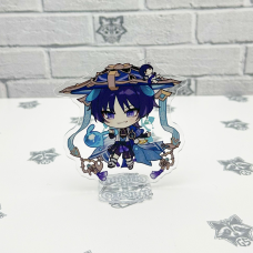 Акрилова колекційна фігурка Chibi Геншин Імпакт - Genshin Impact (Мандрівник Скарамуччі) 2 10 см